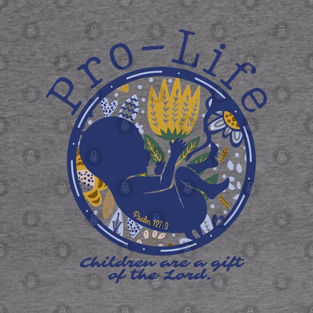 Pro-Life Flower Tee by Little Fishes Catholic Tees